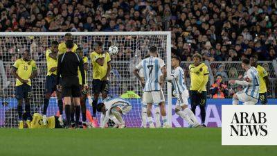 Messi scores from a free kick to give Argentina 1-0 win in South American World Cup qualifying