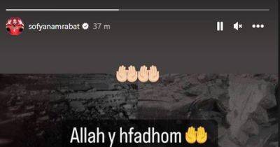 Manchester United's Sofyan Amrabat sends prayers after Morocco earthquake