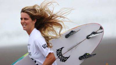 Paris Olympics - Surfing-Caroline Marks wins her first world surfing title - channelnewsasia.com - Usa - Australia - state California - state Hawaii - county Tyler - county Caroline - county Wright - county Moore