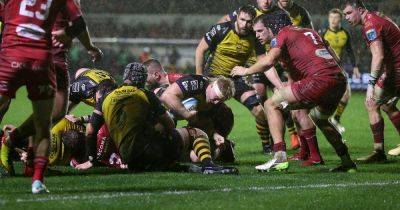 Aaron Wainwright - Rodney Parade - Sam Costelow - Dragons hold on in tense New Year's day derby as pressure builds on Scarlets - walesonline.co.uk