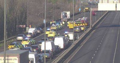 M4 shut in both directions after crash as air ambulance lands at scene - live updates