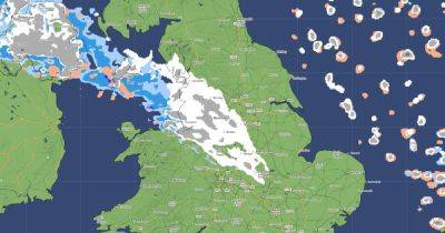 Met Office map shows exact time snow bomb forecast to hit Greater Manchester next week