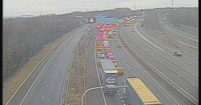 Heavy traffic and long queues on M60 and M61 after crash