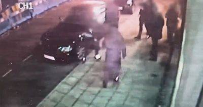 Shocking CCTV shows two men stabbed outside karaoke bar - manchestereveningnews.co.uk