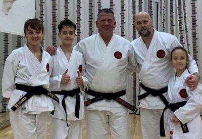 The Ullrich family from Sittingbourne are now all black belts at the Queenborough Ippon Kobudo and Shotokan Karate Club
