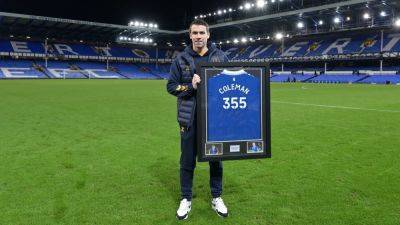 Dyche hails 'fantastic' Everton record-breaker Coleman