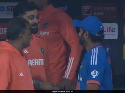 Virat Kohli - Rohit Sharma - Mujeeb Ur - Watch: Virat Kohli, Rohit Sharma Can't Control Laughter As India Make Mockery Of Chase In 2nd T20I - sports.ndtv.com - Australia - India - Afghanistan - county Chase