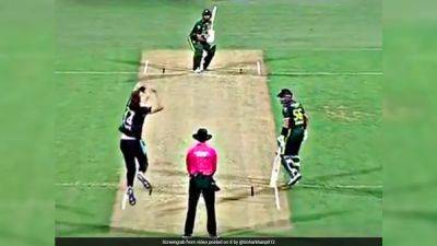 Fakhar Zaman - Finn Allen - Watch: Pakistan Star's Monstrous Six Lands On The Road, Fan Runs Away With Ball - sports.ndtv.com - New Zealand - Pakistan - county Hamilton - county Kane - county Park