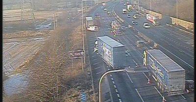 'Hour long delays' with lanes closed on M60 after crash involving HGVs - latest updates