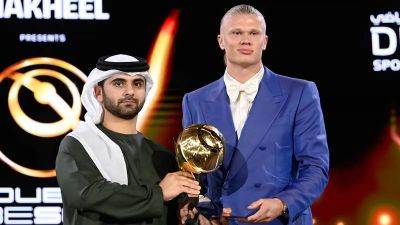 Erling Haaland is player of the year as Man City dominate Dubai Globe Soccer Awards