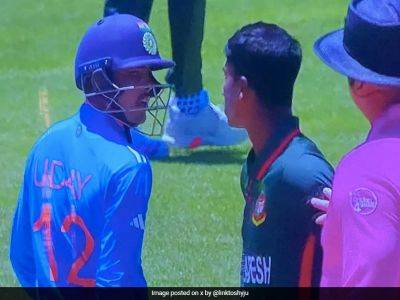 Watch: India U-19 Captain In On-Field Spat With Bangladesh Star As Umpire Intervenes - sports.ndtv.com - India - Bangladesh