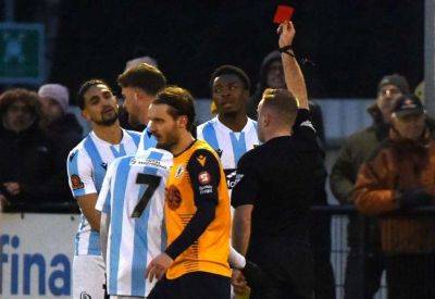Maidstone United manager George Elokobi feels for Raphe Brown after red card at Slough rules him out of Ipswich FA Cup tie