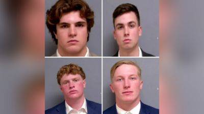 Four Oklahoma State fraternity members arrested for allegedly leaving dead longhorn outside rival frat house - foxnews.com - state Texas - county Andrew - state Oklahoma