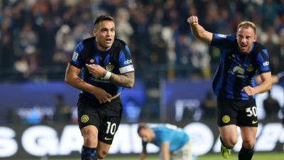Late Martinez goal earns Inter Italian Super Cup against 10-man Napoli
