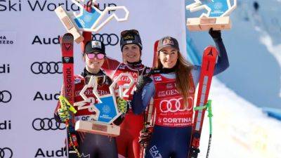 Canada's Grenier part of 3-way tie for bronze as Shiffrin crashes at Cortina downhill
