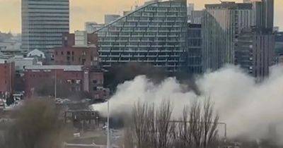 LIVE: Fire crews race to tackle fire in Manchester as smoke plumes seen across city - latest updates