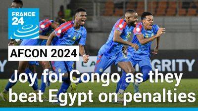 AFCON 2024: Joy for Congo as they beat Egypt on penalties to reach quarter-finals - france24.com - France - Egypt - Guinea - Ivory Coast - Equatorial Guinea - Congo