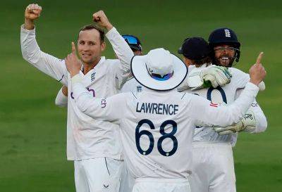 Jack Leach - England Cricket - Tom Hartley - Tom Hartley is England's hero in dramatic Hyderabad Test win over India - thenationalnews.com - India