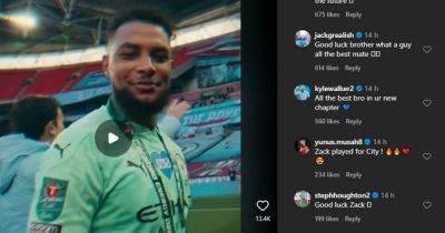 Man City stars respond to Zack Steffen farewell message as he completes January transfer