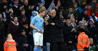 Pep Guardiola urges Man City players not to drop levels after Kevin De Bruyne return