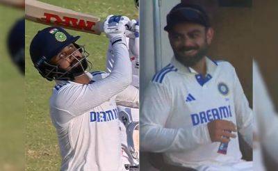 Virat Kohli's Reaction As Akash Deep Slams 2 Sixes Using Bat Gifted By Him