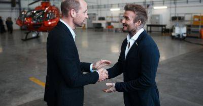 Mikel Arteta - David Beckham - Williams - David Beckham has surprise reunion with Prince William at charity event - manchestereveningnews.co.uk - county Prince William - Reunion