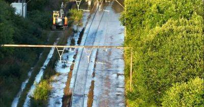 Train services disrupted as heavy rainfall causes flooding on railway lines - manchestereveningnews.co.uk - Britain