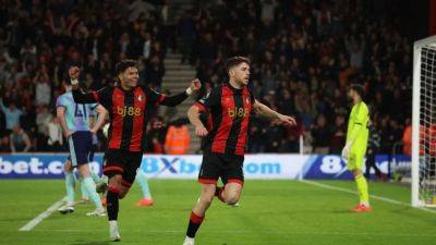 Saliba sent off as Arsenal slump to 2-0 loss at Bournemouth