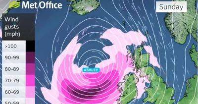 Met Office warns injuries and danger to life 'likely' as Storm Ashley hits UK