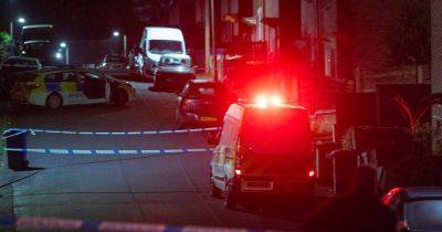 Forensics scour street for evidence after man, 20, stabbed in horror attack