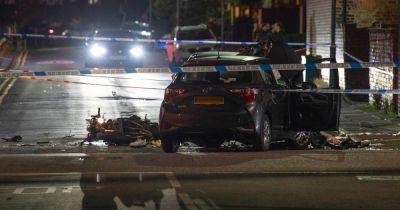 Scene of devastation as car and motorbike crushed in horror collision as rider, 21, suffers 'life-changing injuries'