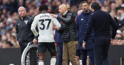 Aston Villa - Harry Maguire - Luke Shaw - Jonny Evans - London Stadium - Toby Collyer - Tyrell Malacia - Kobbie Mainoo sends three-word message as Manchester United get major injury boost - manchestereveningnews.co.uk - Instagram