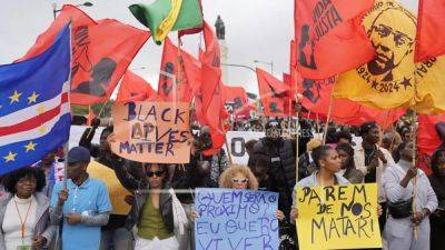 Thousands march in Lisbon against racism and police violence after police shoot dead man