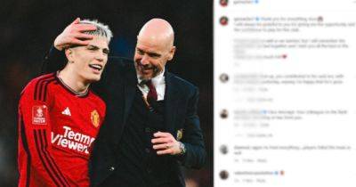 Alejandro Garnacho and Rasmus Hojlund break silence on Erik ten Hag sacking at Manchester United