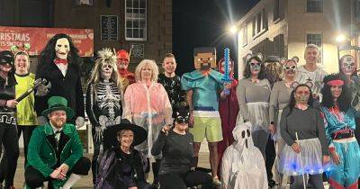 Dumfries Running Club members enjoy a fancy dress Hallowe'en themed run