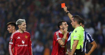 Europa League rules explained after Bruno Fernandes red card as Man United ban revealed