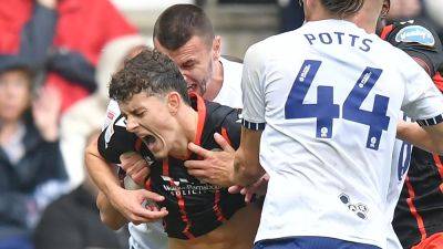 Preston's Milutin Osmajic hit with fine and eight-game ban for biting Blackburn's Owen Beck