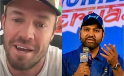 Virat Kohli - Rohit Sharma - Royal Challengers Bengaluru - Gujarat Titans - Faf Du Plessis - On Rohit Sharma Replacing Faf as RCB Skipper, AB de Villiers' Blunt Kohli Response - sports.ndtv.com - South Africa - India