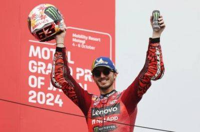 Bagnaia wins Japan MotoGP ahead of championship leader Martin, Binder finishes sixth