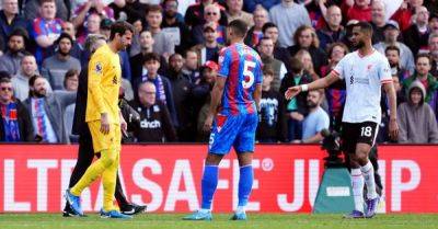 Liverpool’s Alisson set to be out ‘for a few weeks’ with latest hamstring issue