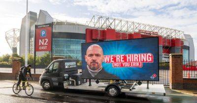 Domino's poke fun at Manchester United manager Erik Ten Hag with billboard outside Old Trafford