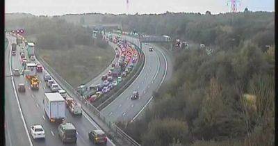 LIVE traffic updates as long queues build on M61 and M60 amid lorry fire