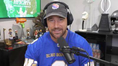 NFL star Travis Kelce sports Blue Bombers jersey to show support ahead of CFL western final