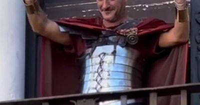 Francesco Totti dons gladiator outfit in front of the masses after Roma icon makes shock retirement U-turn claim