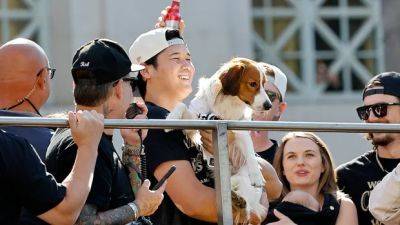 Ohtani, his dog and Dodgers celebrate World Series title with parade, stadium party