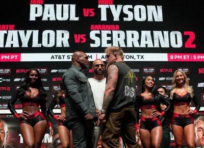 Jake Paul - Mike Tyson - Tyson slaps Paul in final face-off before Netflix bout - guardian.ng - state Texas - county Arlington