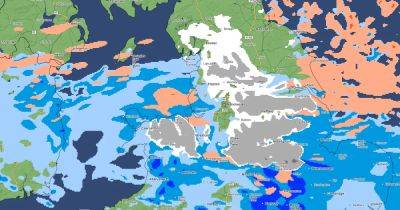 New Met Office weather map shows 150-mile band of snow covering England - manchestereveningnews.co.uk - Britain - Scotland - Ireland - county Durham - county York
