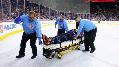 Philadelphia Flyers - Josh Manson - NHL ref leaves game on stretcher after colliding with Avalanche player - foxnews.com - state Colorado - county Ontario