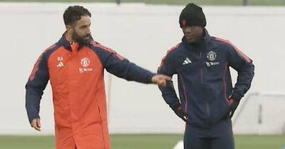 Ruben Amorim and Kobbie Mainoo moment in Man United training speaks volumes amid Manuel Ugarte call