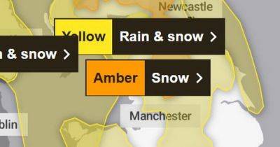 Met Office issue rare amber snow alert for northern England as people urged 'not to drive'